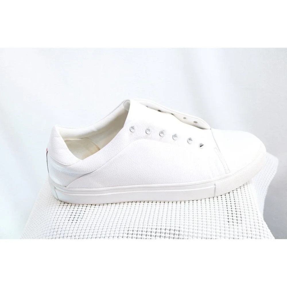 Faranzi Newport-S Mens Sneakers Size 11 White Silver Studs F421455K Casual Shoes